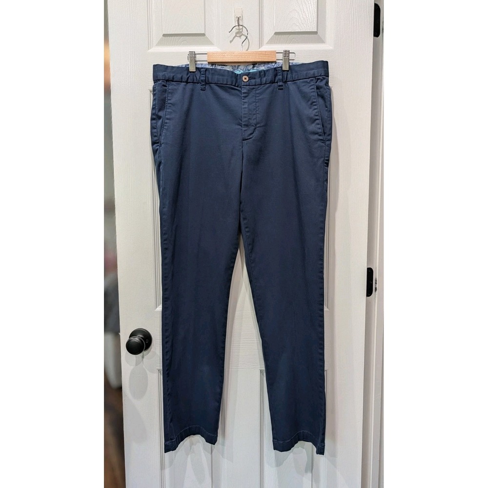 Tommy Bahama Mens Boracay Flat Front Chino Pants 35x30 Stretch Soft Resort Blue